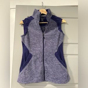 ExOfficio Purple Heather Full-Zip Fleece Vest - xs